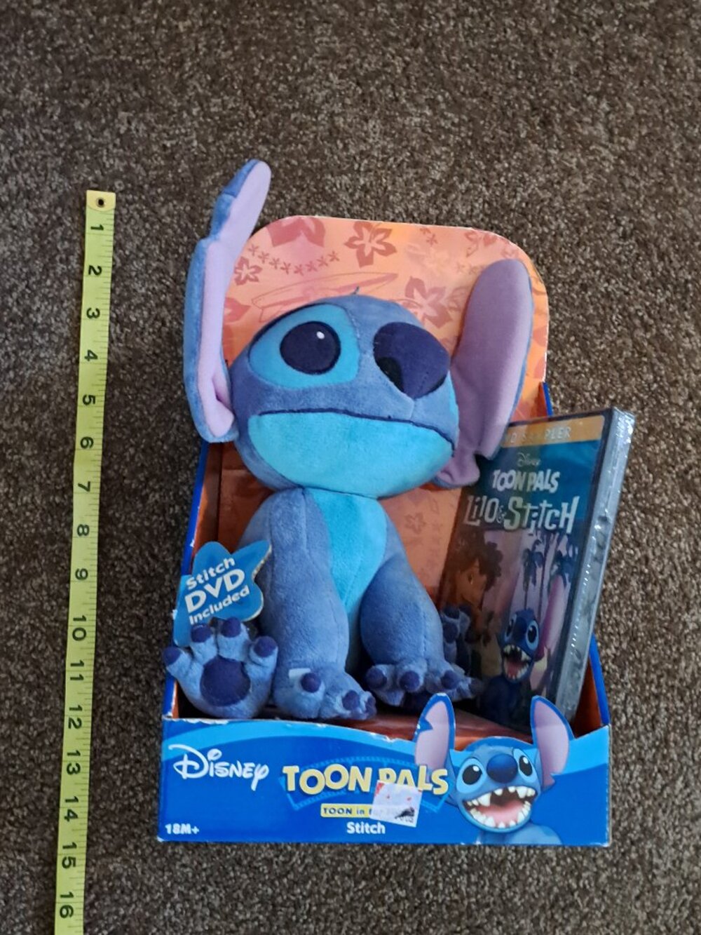 NWT Disney Toon Pals Lilo & Stitch set,includes a Stitch plush figure and DVD - Picture 6 of 7